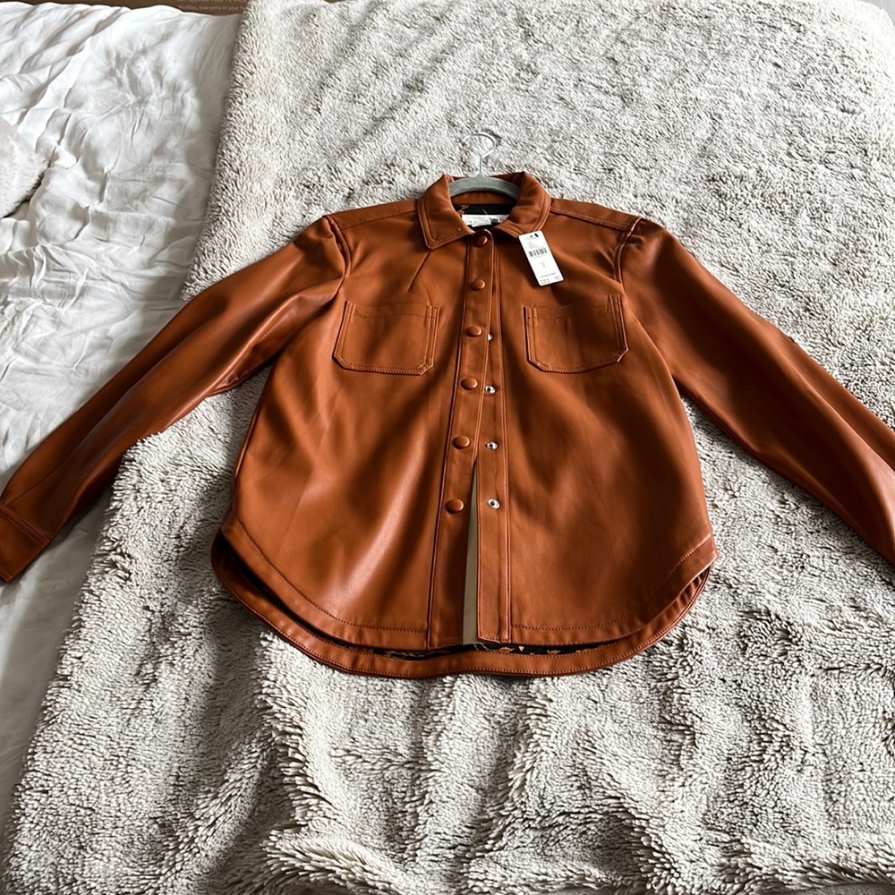 Anthropologie Leather Shirt